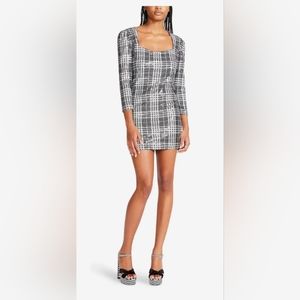 Betsey Johnson Mini Dress, Metallic Plaid